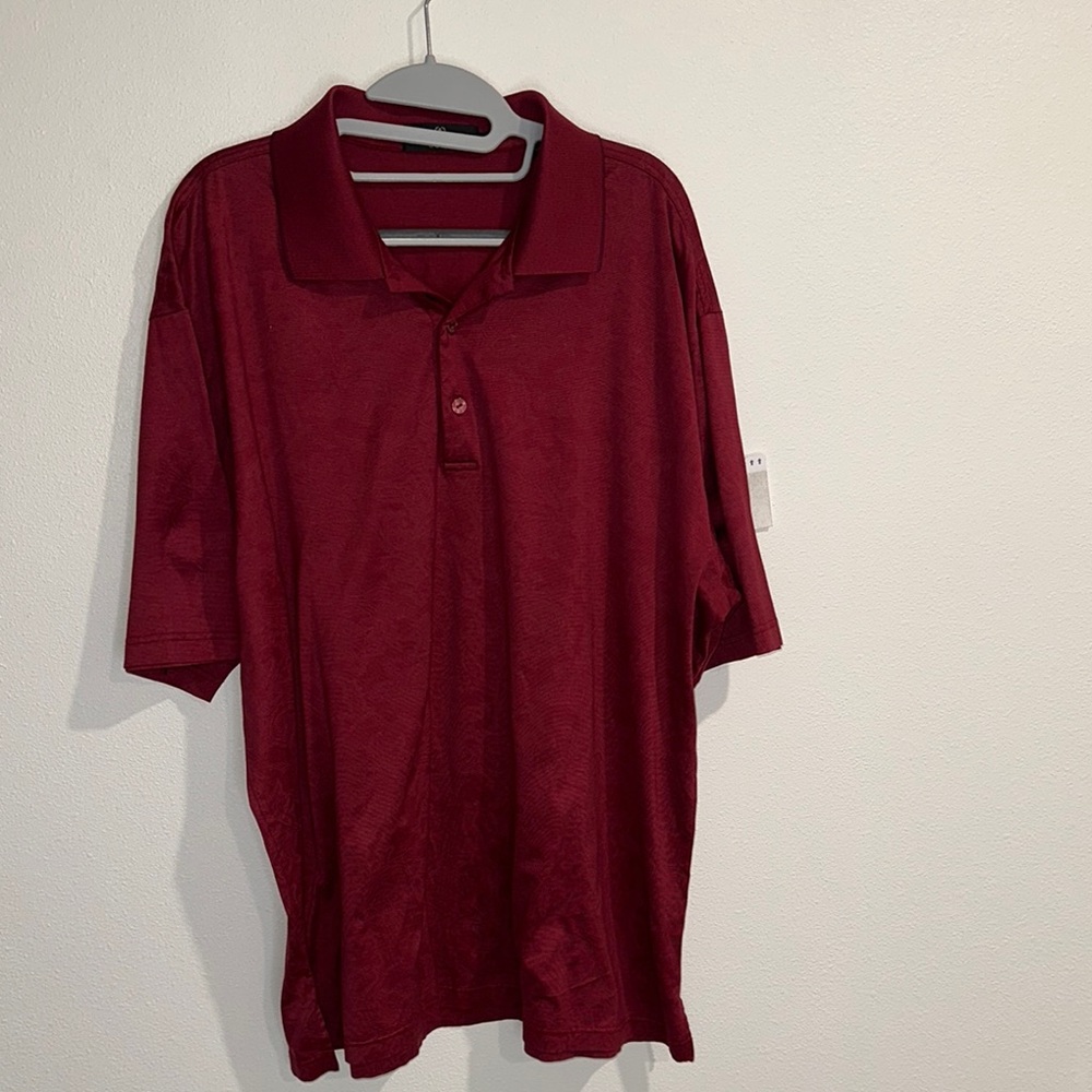 BUGATCHI Men's Maroon Polo Shirt SIZE XXL‎